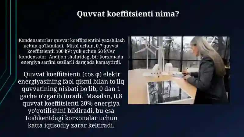 Quvvat koeffitsientini yaxshilash 3