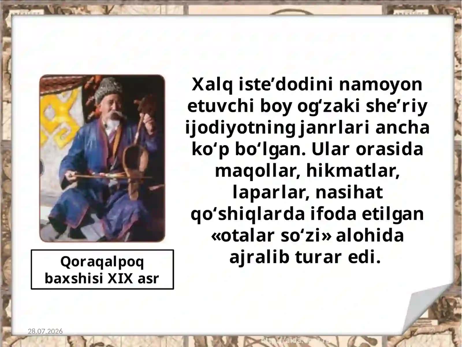 XVI–XIX asrning birinchi yarmida qoraqalpoqlar 3