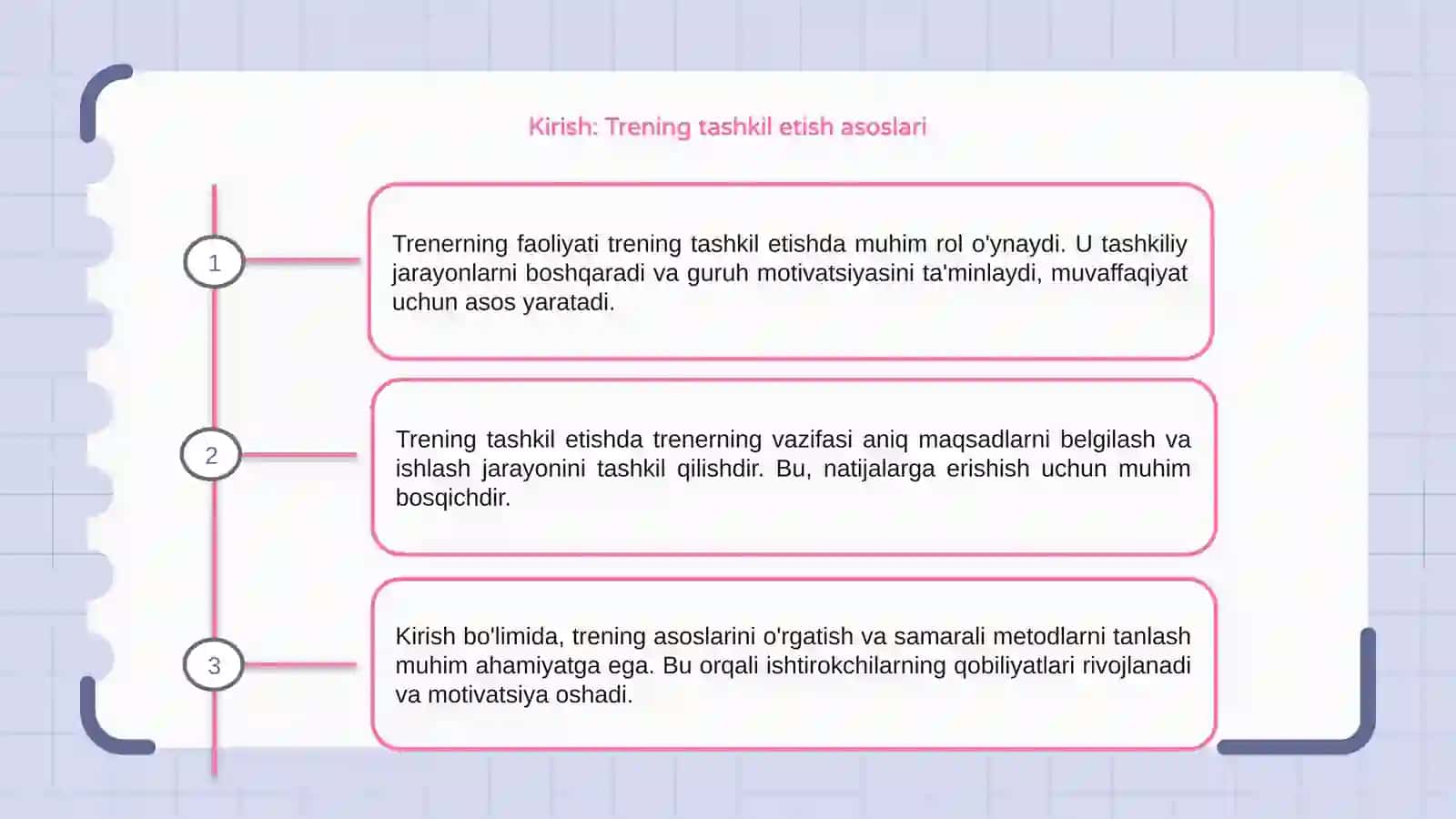 Trening tashkil etishda trenerning faoliyati 3