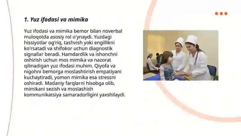 Bemor bilan Noverbal muloqot 3