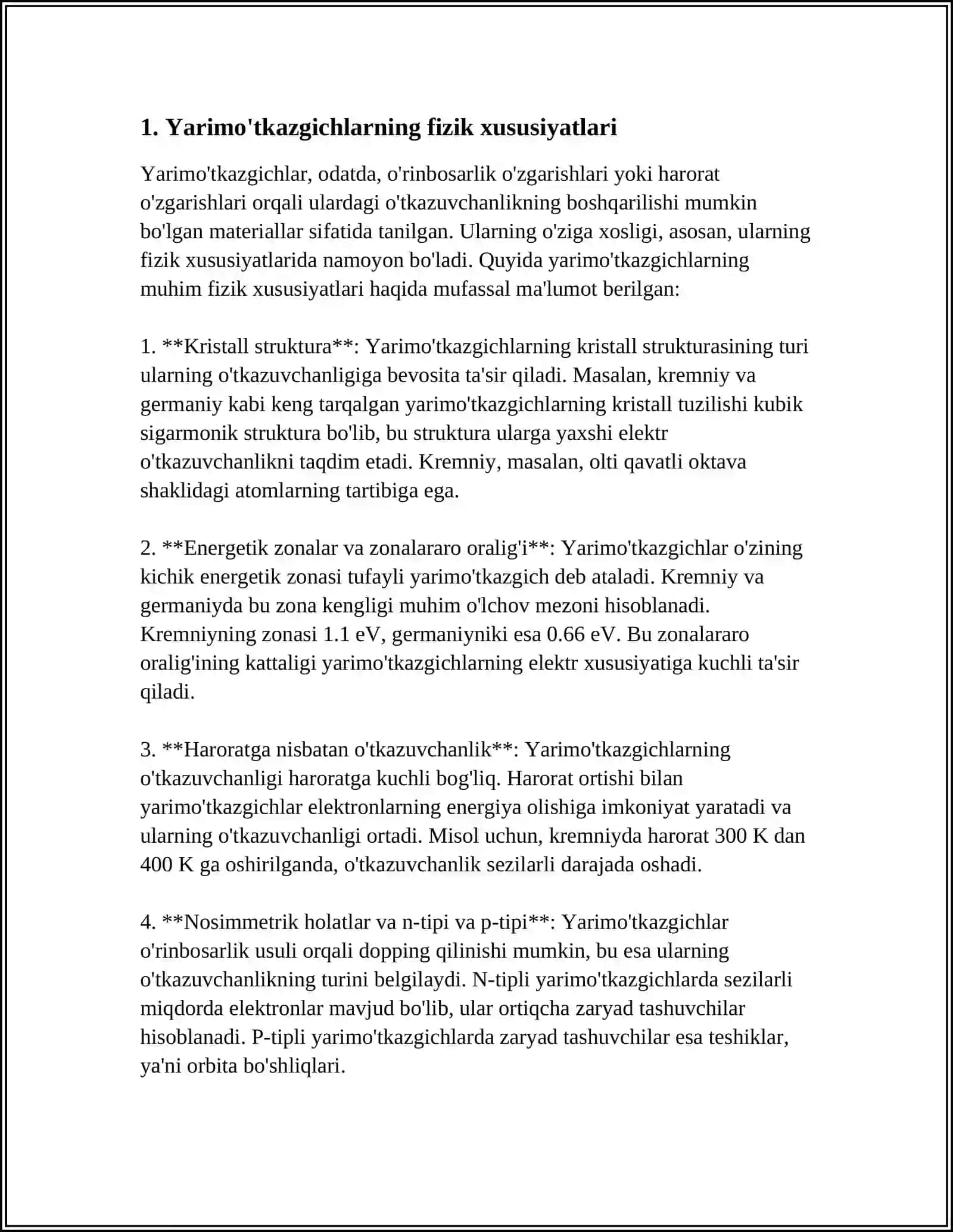 YARIMO‘TKAZGICHIAR ELEKTR O'TKAZUVCHANLIGI 3