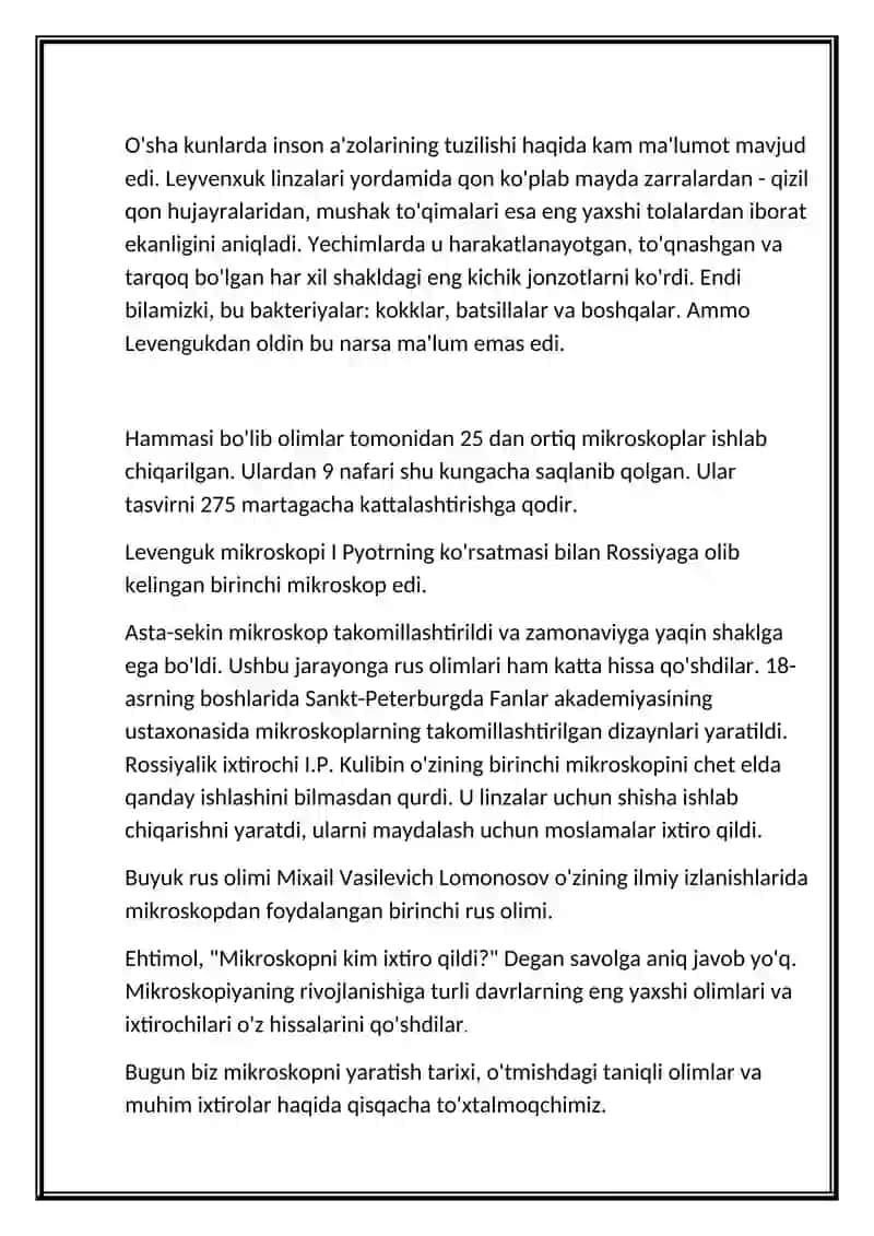 Mikroskop bilan ishlash 3