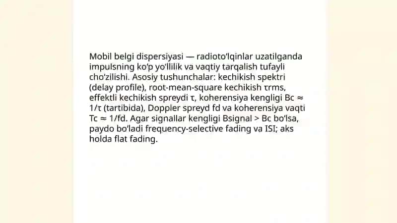 Mobil belgi dispersiyasi 3