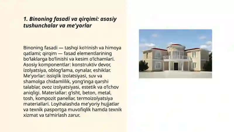 Binoning fasadi va qirqimi 3