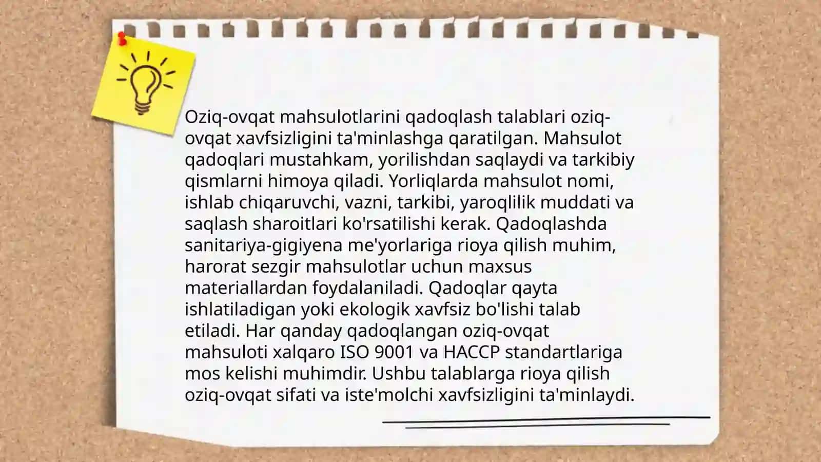 Oziq-ovqat maxsulotlariga qòyilgan gigenik talablar 3