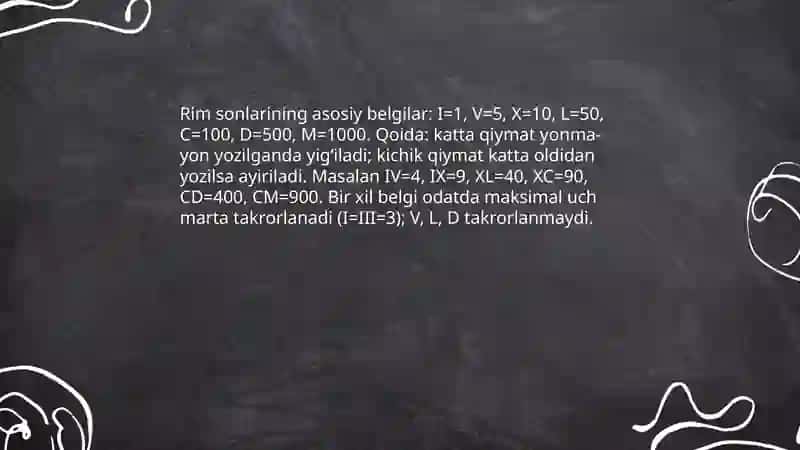 Rim sonlari 3