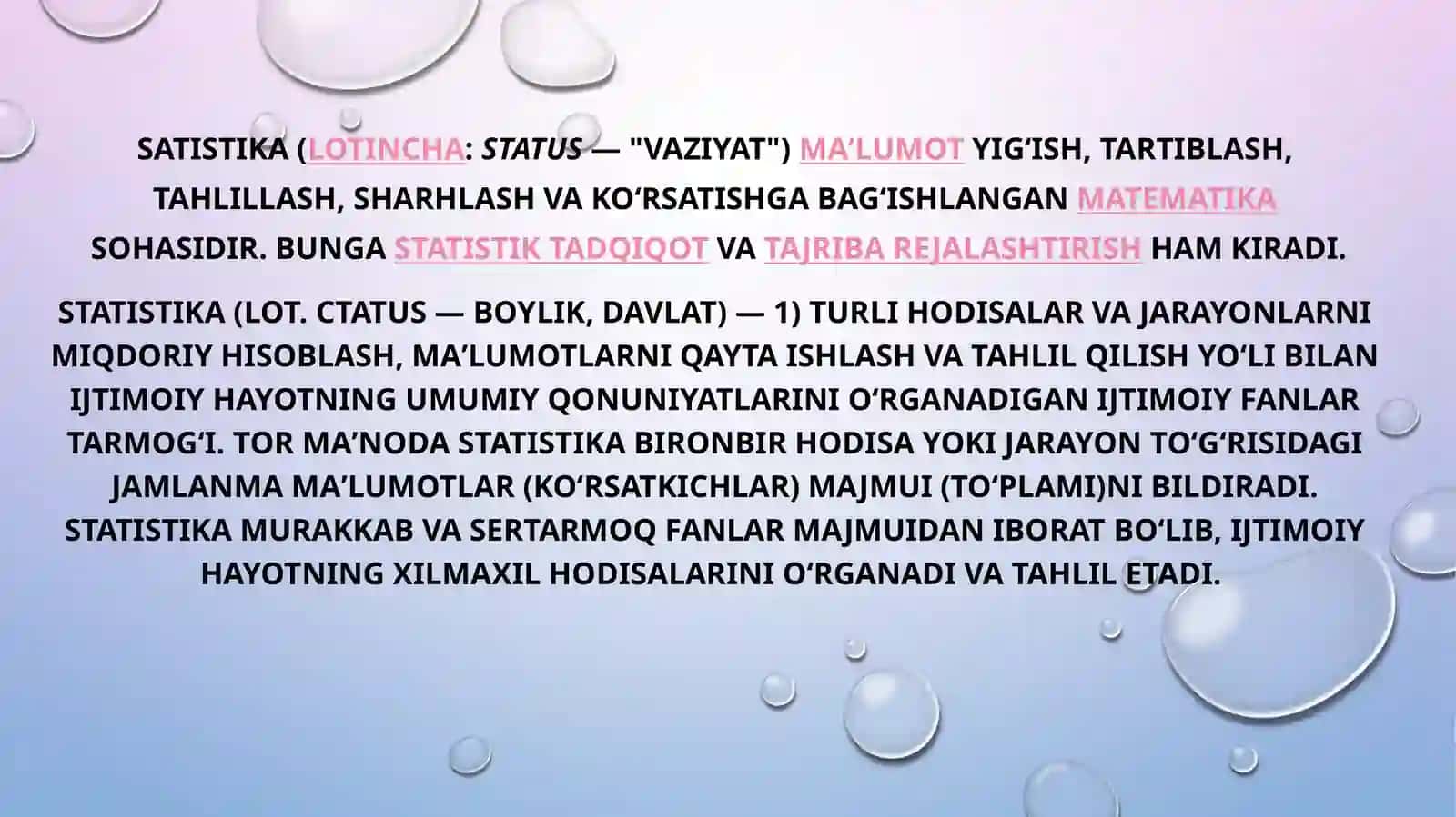 Statistikagakirish 3