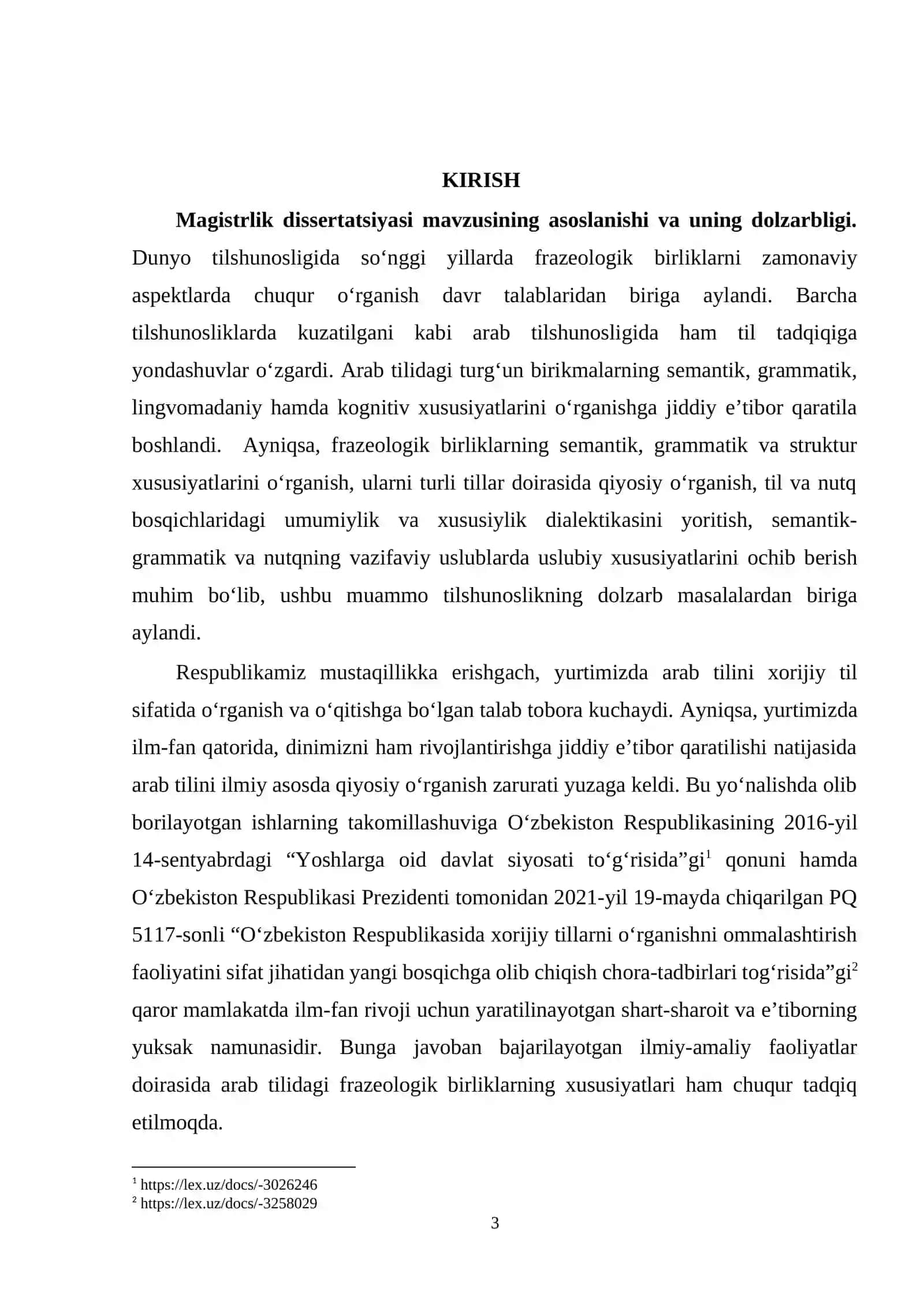 AVTOREFERAT. DIPLOM ISHI. Qur'oni Karim “Baqara” surasida qo'llangan frazeologizmlar semantikasi 3