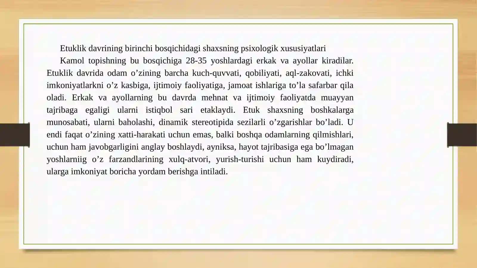 Yetuklikning Umumpsixologik Tavsifnomasi 3