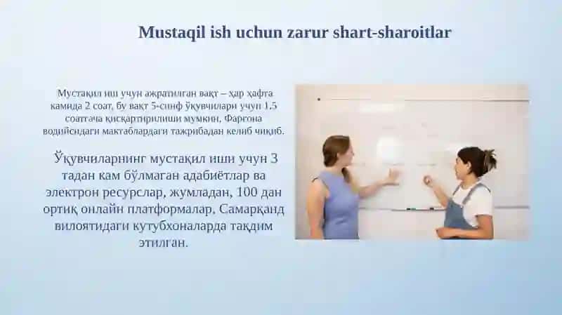 Ona tili darslarida oʻtkaziladigan mustaqil ishlar 3