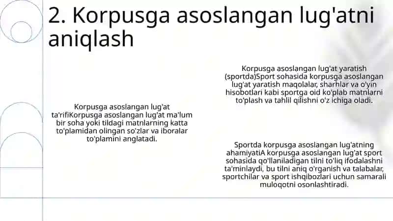 Korpusga Asoslangan LugʻAt Yaratish (Sport Sohasida) 3