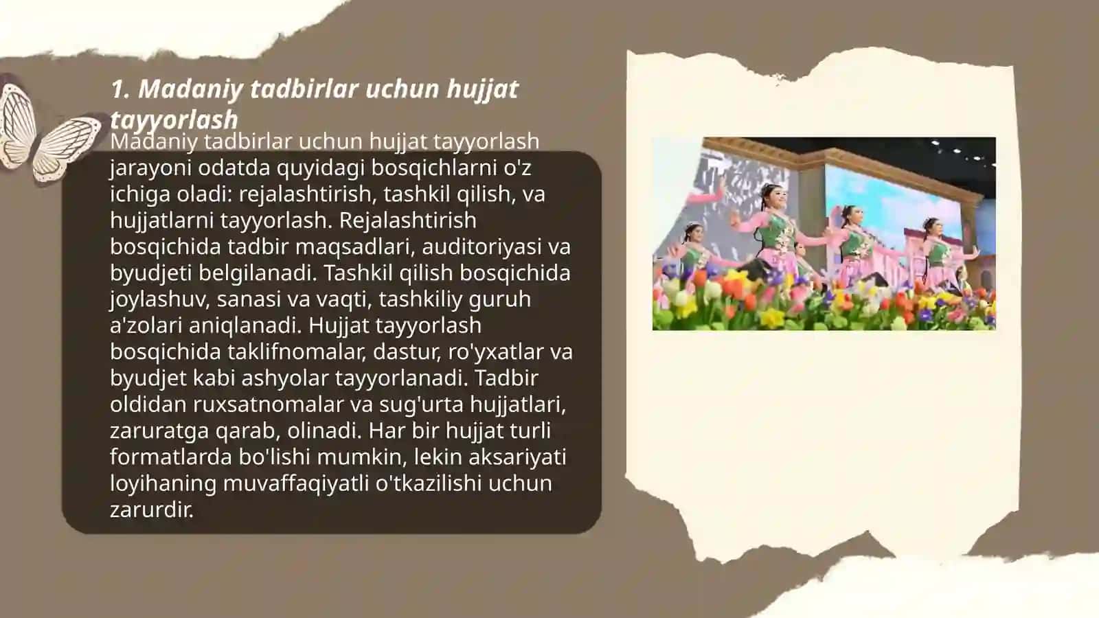 Madaniy tadbirlarda hujjatli materiallar sintezi 3