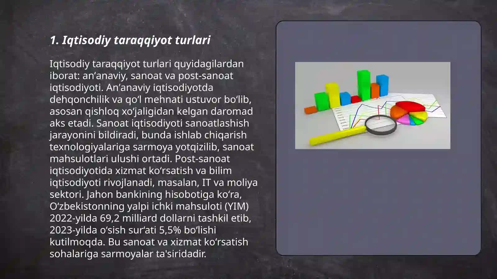 Iqtisodiy taraqqiyot, iqtisodiy o'sish va milliy boylik 3