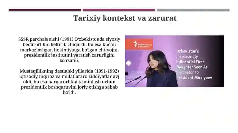 Oʻzbekistonda prezidentlik boshqaruvi joriy etilishi 3