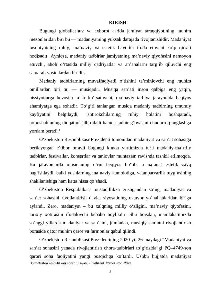 MADANIY TADBIRLARDA MUSIQADAN FOYDALANISH 3