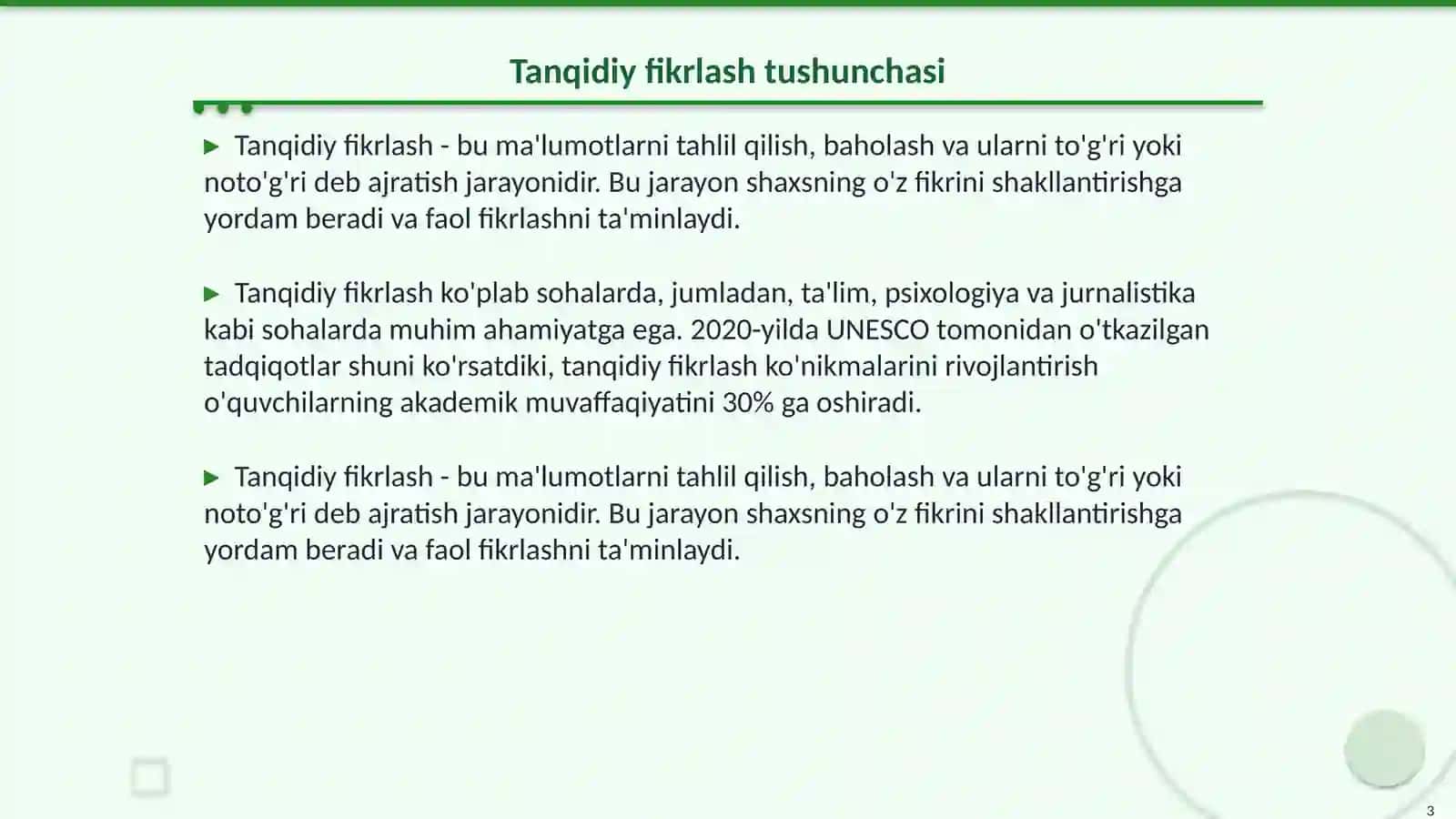 Tanqidiy fikrlash va uning media savodxonlikdagi oʻrni 3