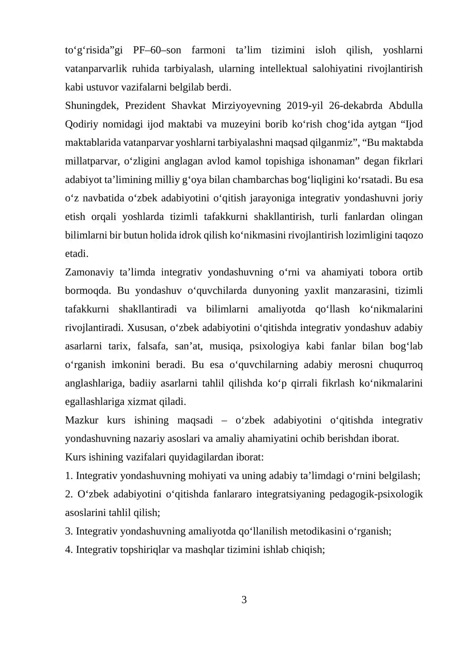 O‘zbek Adabiyotini O‘qitishda Integrativ Yondashuv 3