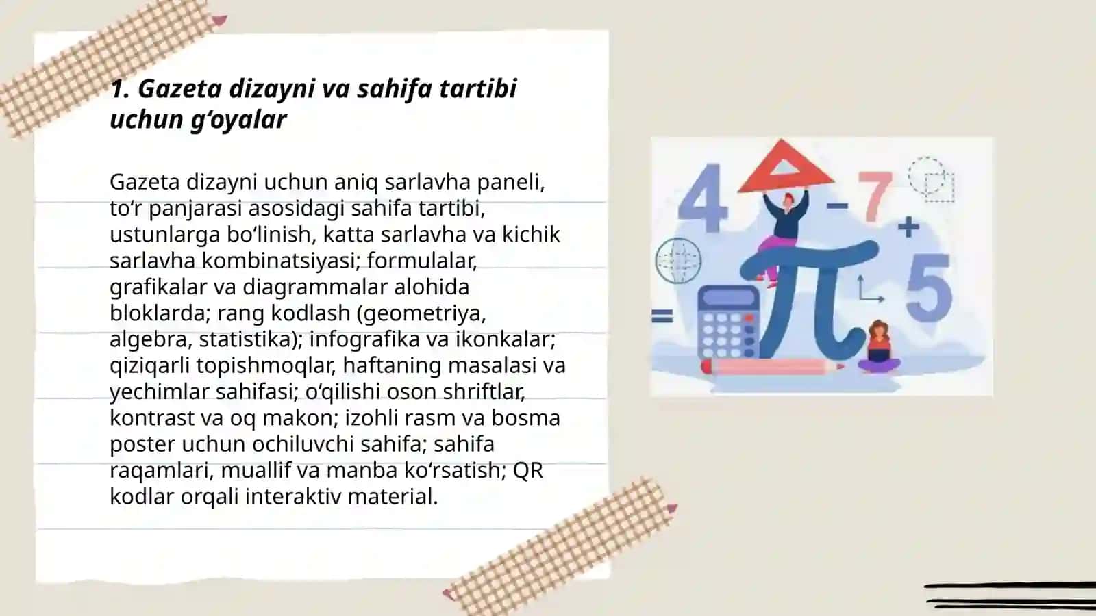 Matematikadan gazeta va albomlar tayyorlash 3