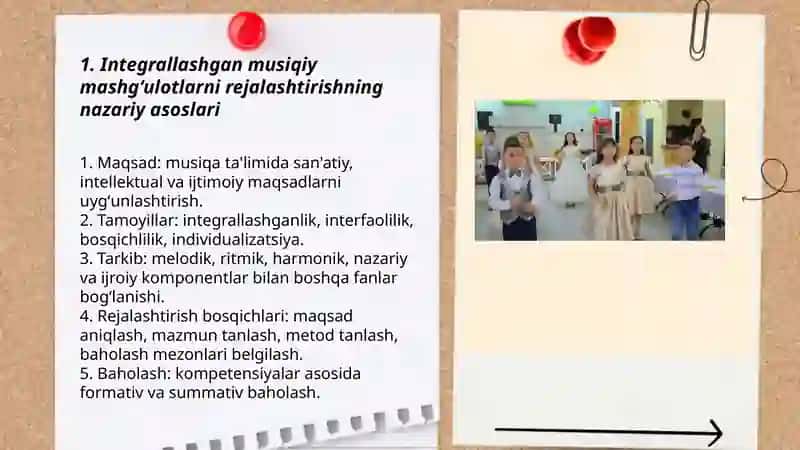 Integrallashgan musiqiy mashgʻulotlarni tashkil etish metodikasi 3