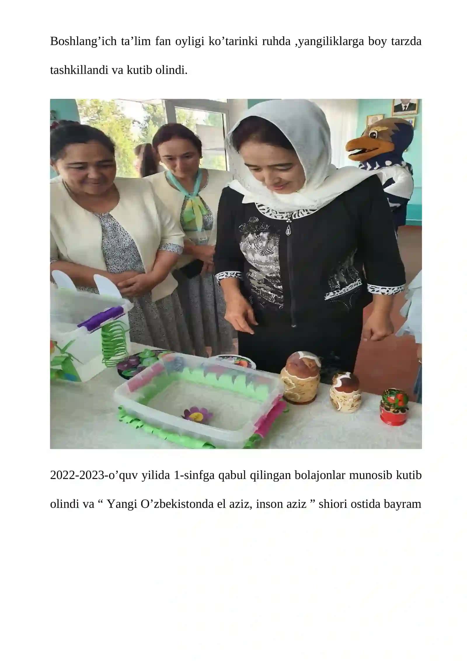 Maktab uchun chorak hisobot namuna tayyor 3