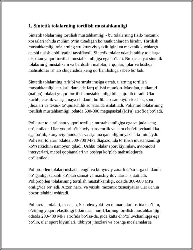 SINTETIK TOLALARNING FIZIK MEXANIK XOSSALARI 3