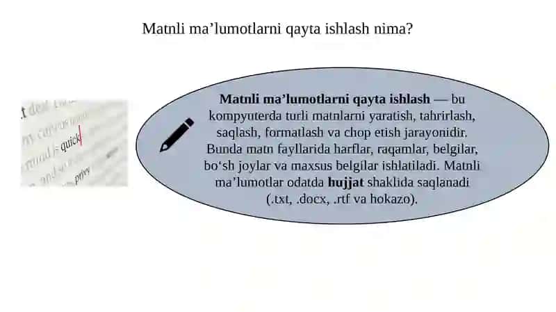 “MATNLI MA’LUMOTLARNI QAYTA ISHLASH DASTURLARINING IMKONIYATLARI” mavzusida 3