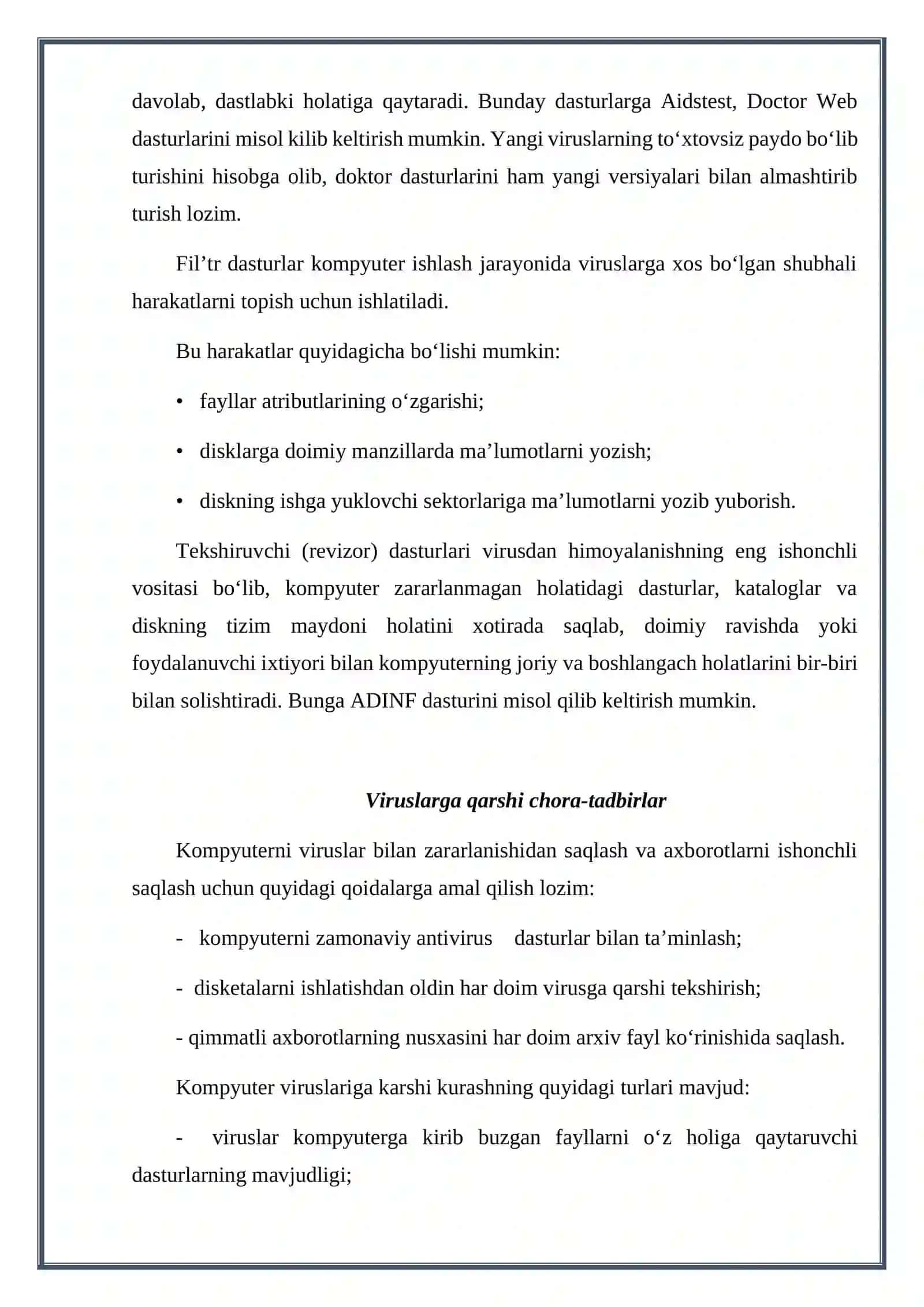 Antivirus dasturiy vositalari 3
