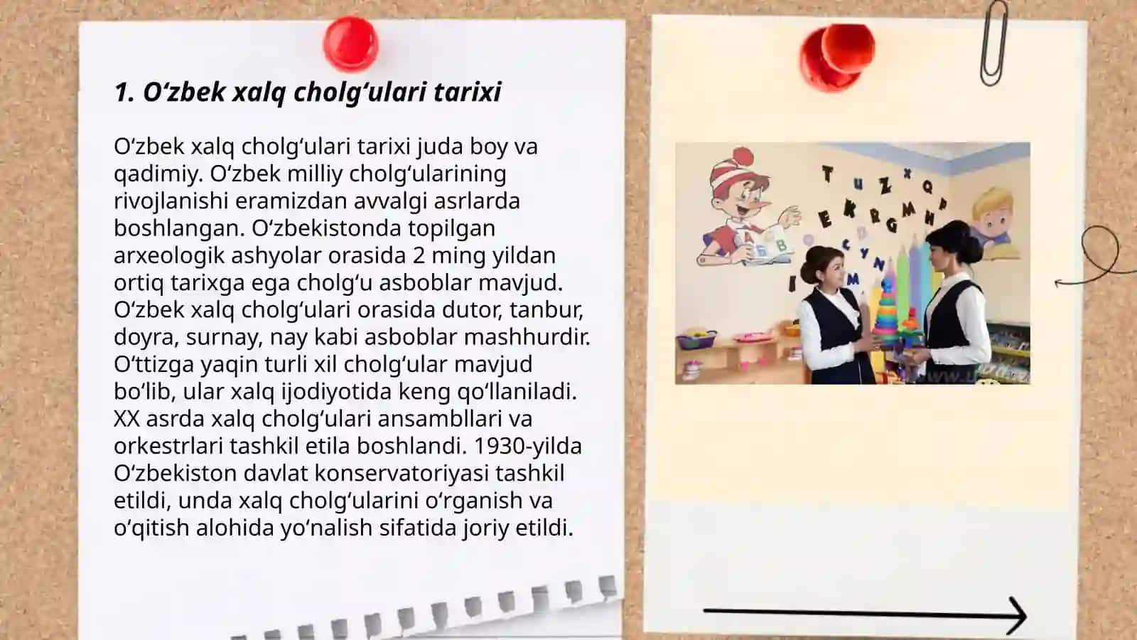 Oʻzbek xalq cholgʻulari bilan maktabgacha tarbiyalanuvchilarni tanishtirish 3