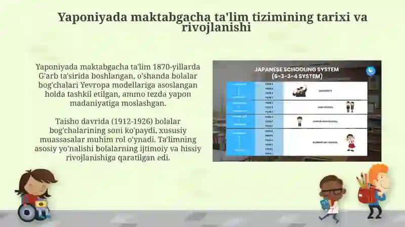 Yaponiyada maktabgacha taʼlim tizimi va undagi muammolar 3