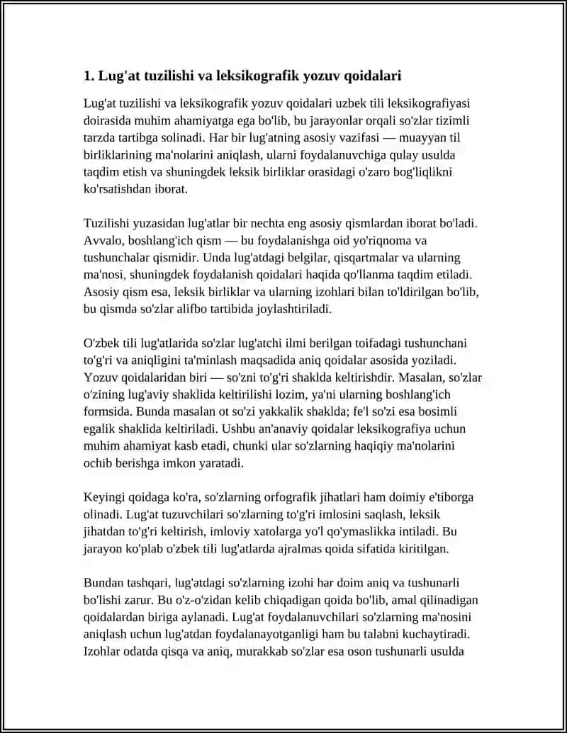 O'ZBEK TILI LUG'ATLARI ASOSIDA ISHLASH 3