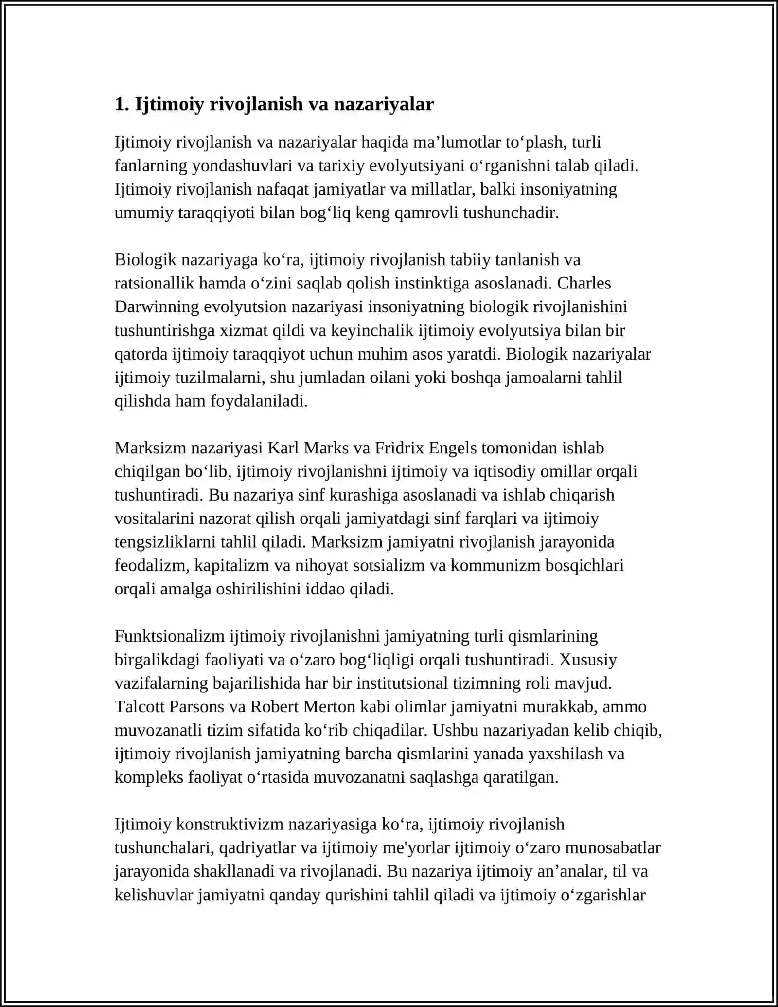 IJTIMOIY RIVOJLANISH VA NAZARIYALAR 3
