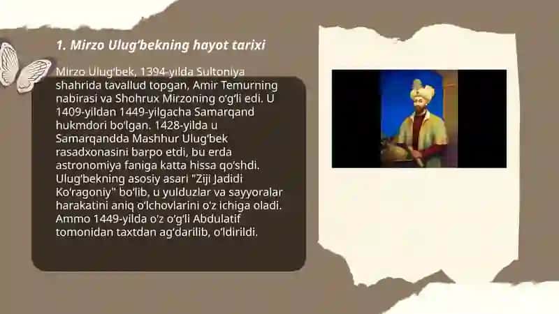 Mirzo Ulugʻbekning hayot tarixi 3