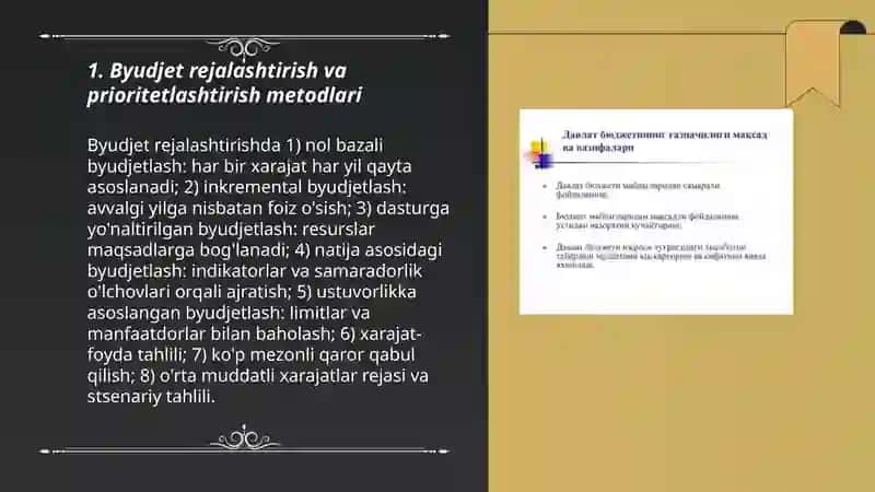 Byudjet mablaĝlaridan samarali foydalanish usullari 3