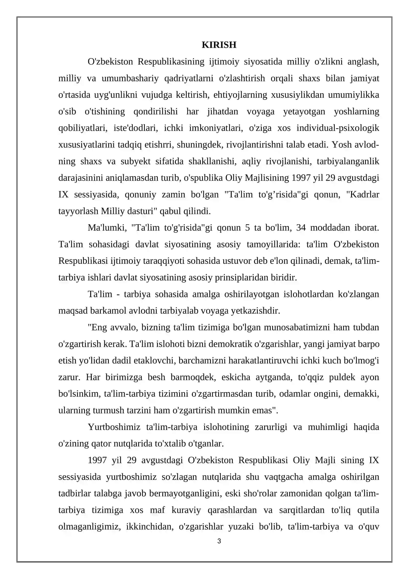 “TUZLARNING GIDROLIZI” MAVZUSIDAGI KURS ISHI 3