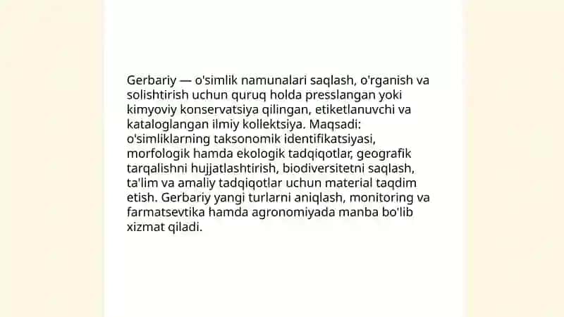 Gerbariy tayyorlàsh va tayyorlash usullari haqida ma'lumot 3