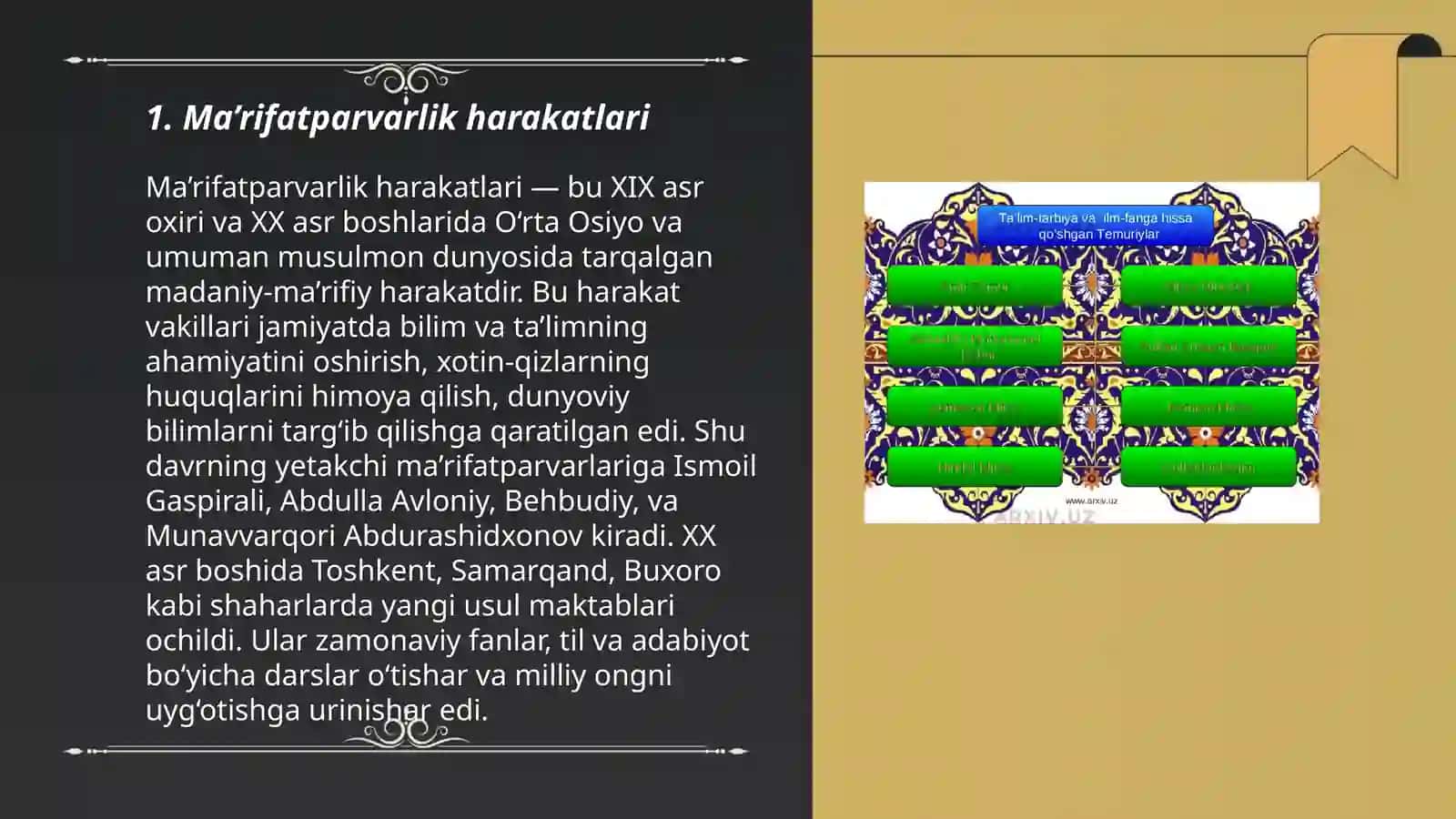 XVIII-XIX-asrlarda ma’rifatparvarlarning ijtimoiy pedagogik qarashlari 3