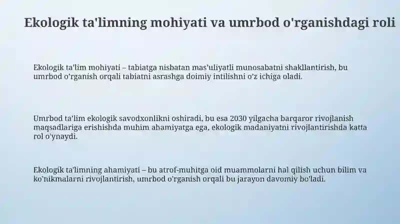 Ekologik ta'lim 3