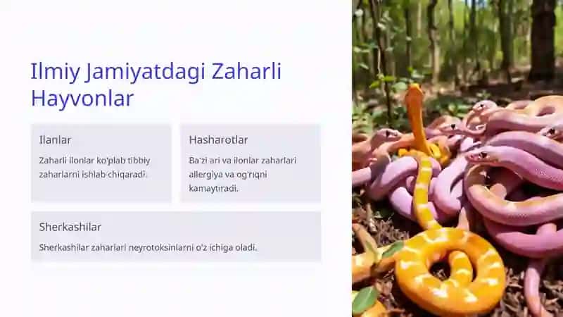 Zaharli Hayvonlar Tibbiyoti 3