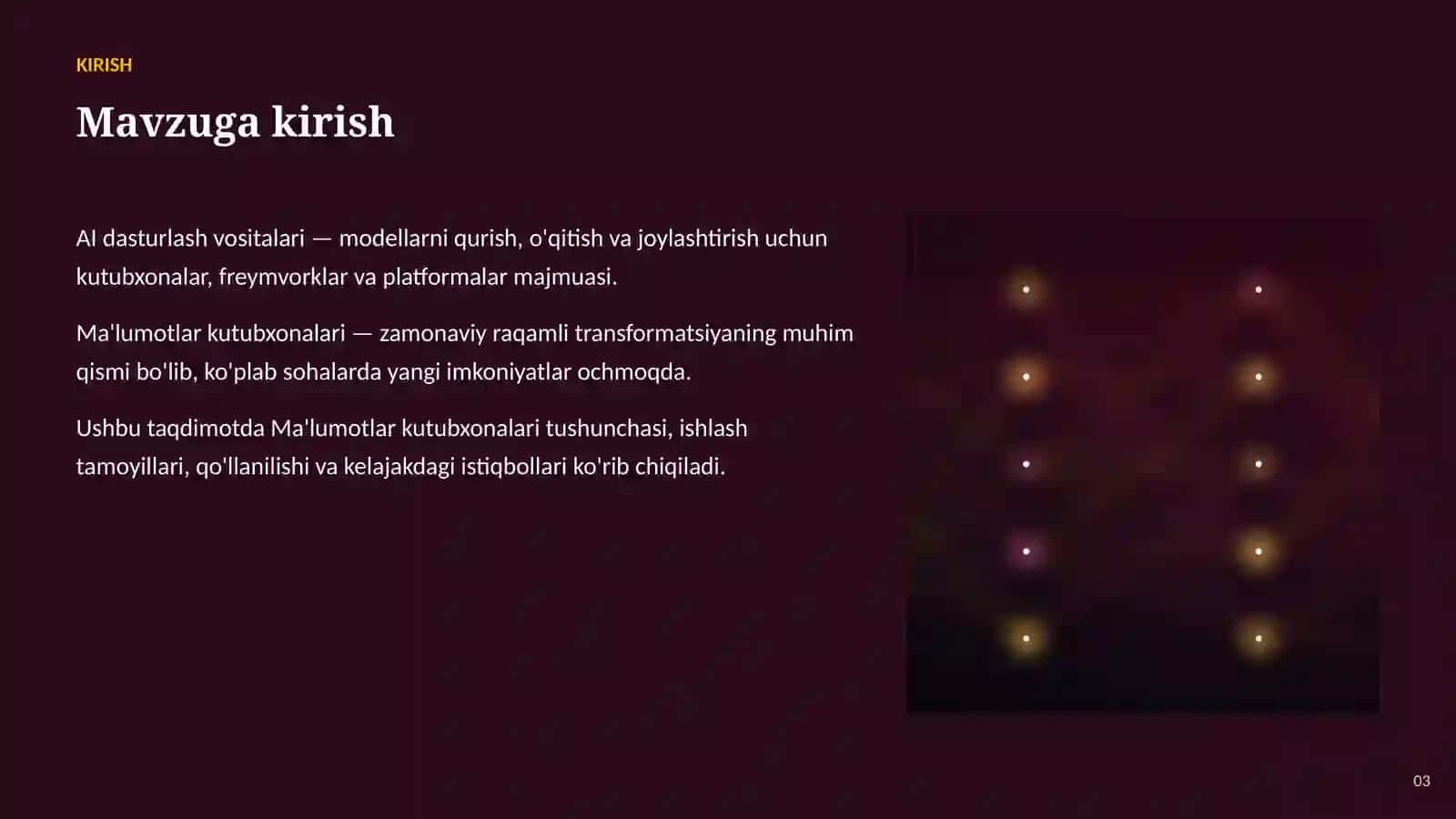 SUN'IY INTELLEKT • AI DASTURLASH VOSITALARI 3