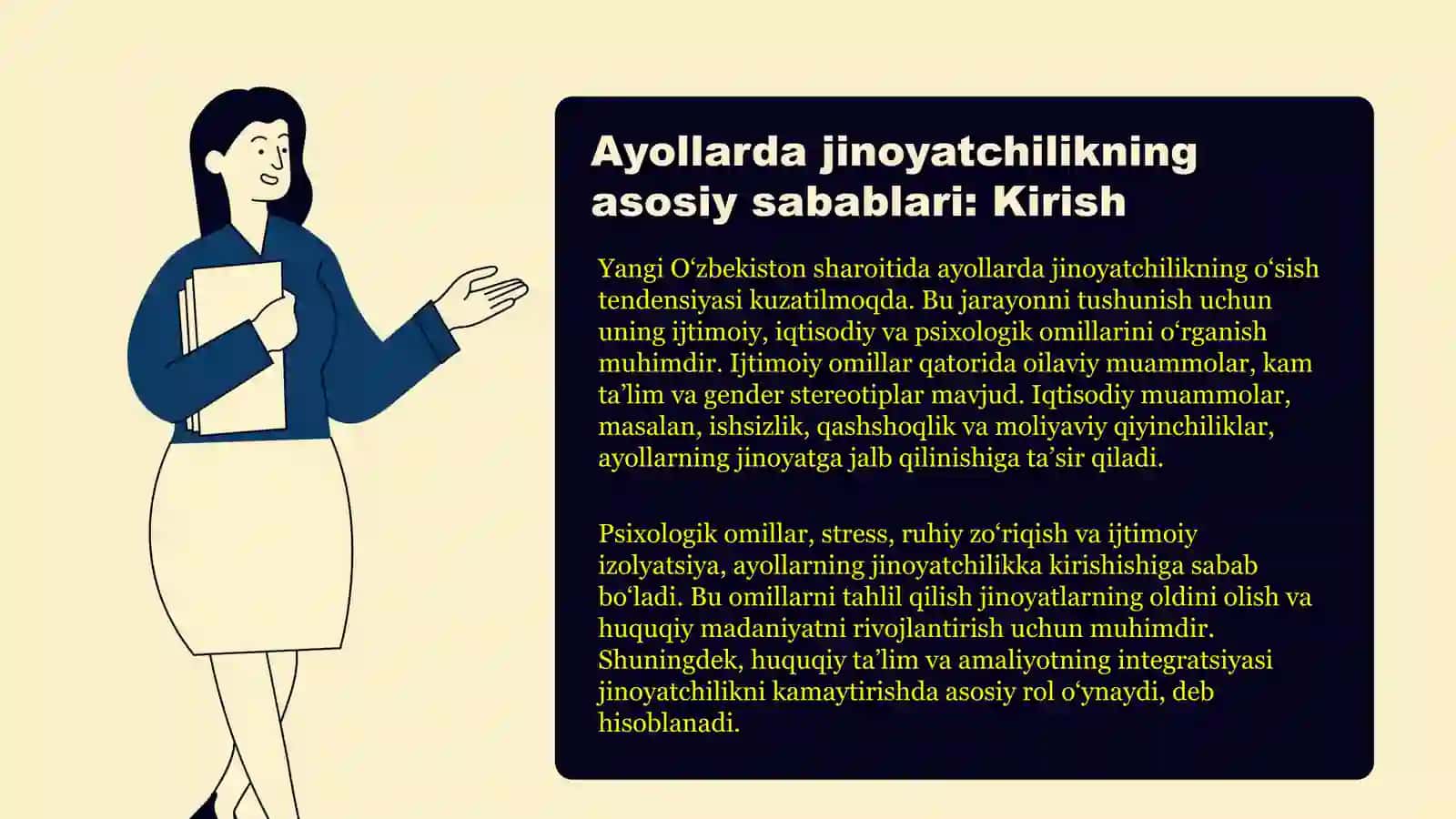 Jinoyatchilikning Asosiy Sabablari Ayollarda: Kirish 3