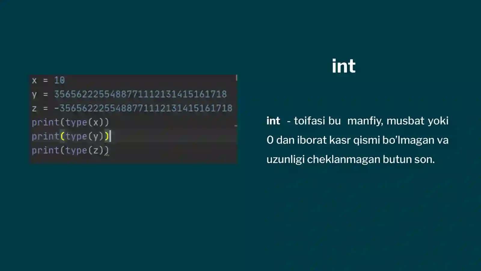 Python-Matematika va Sonlar 3