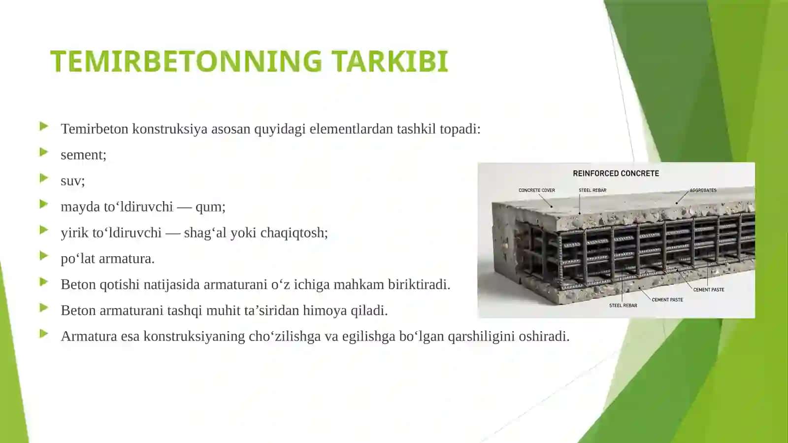 TEMIRBETON KONSTRUKSIYALARNING AFZALLIKLARI, NUQSONLARI VA ISHLATILISH SOHALARI 3