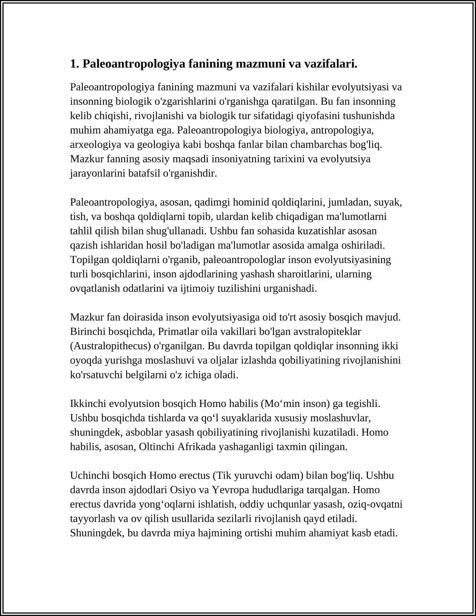POLLEOANTROPOLOGIYA MAʼLUMOTLARINING OʻLKA TARIXINING OʻRGANISHDAGI AHAMIYATI 3