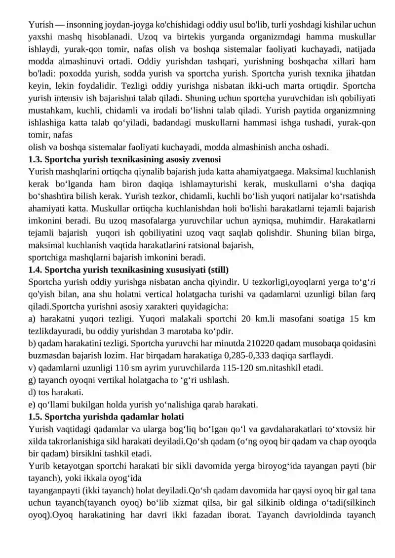 SPORTCHA YURISH TEXNIKA O’RGATISH USLUBIYATI 3