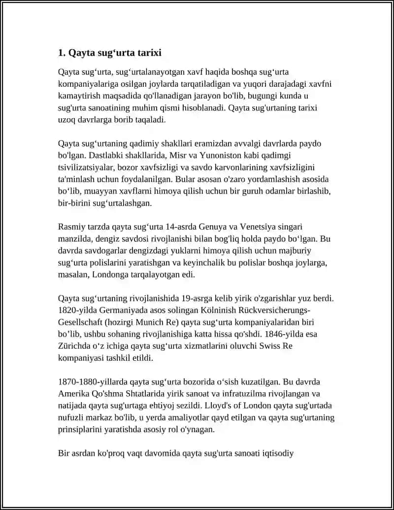 QAYTA SUGʻURTA TURLARI 3