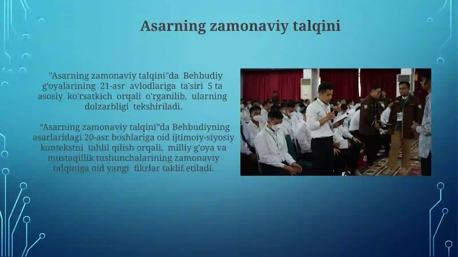 Behbudiyning Yoshlarga Murojaati va Muhtaram Yoshlarga Chaqiruvining Asosiy Gʻoyalari 3