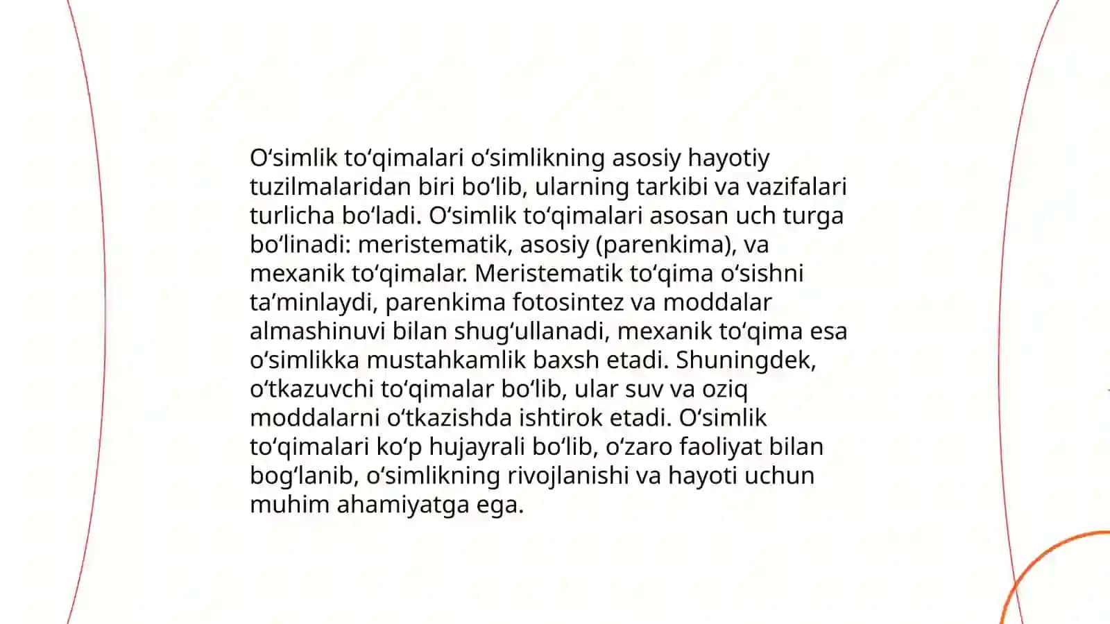 Oʻsimlik toʻqimalari va uning klassifikatsiyalari 3