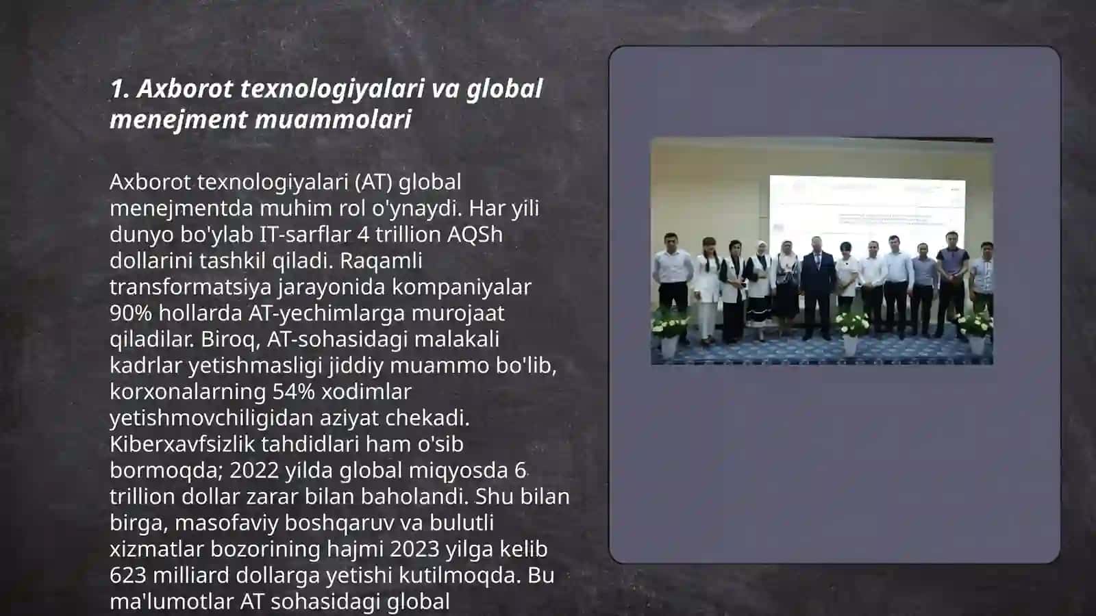 Axborot texnologiyalari va global menejment muammolari 3