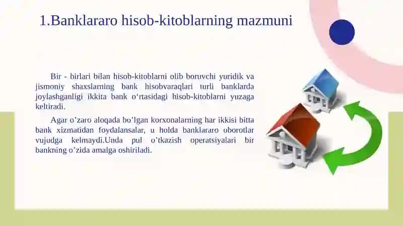 Banklararo hisob-kitoblarning mazmuni va ularning tashkil etilishi 3