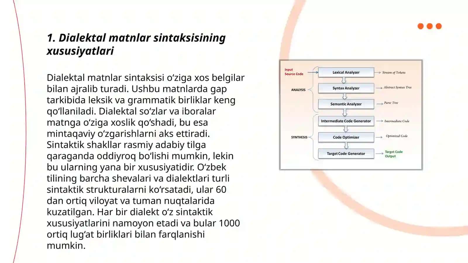 Dialektal matnlarning sintaktik tahlili va leksik tahlili 3